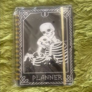 Skeleton Design Planner with Gold Spiral